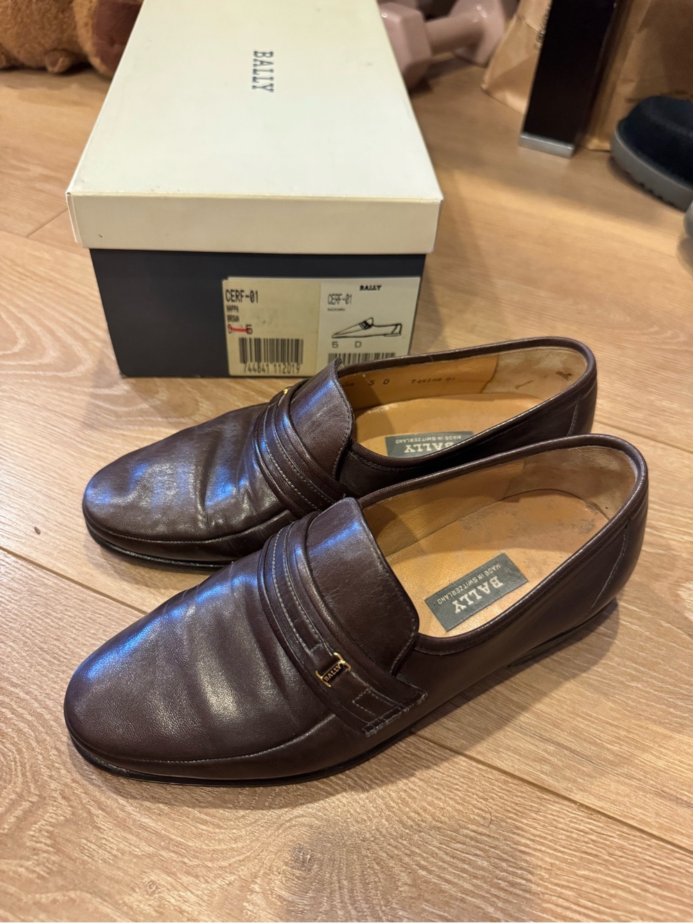 Vintage Bally Men’s Brown Leather Slip-On Loafers
